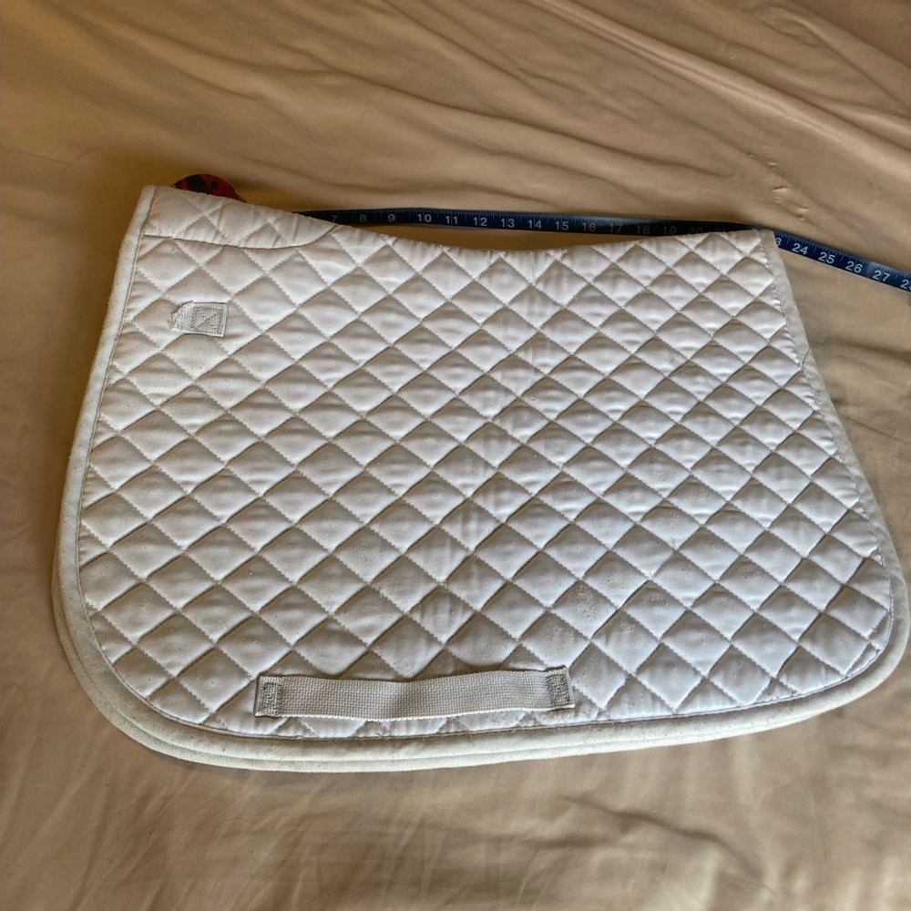 Union Hill white jump saddle pad